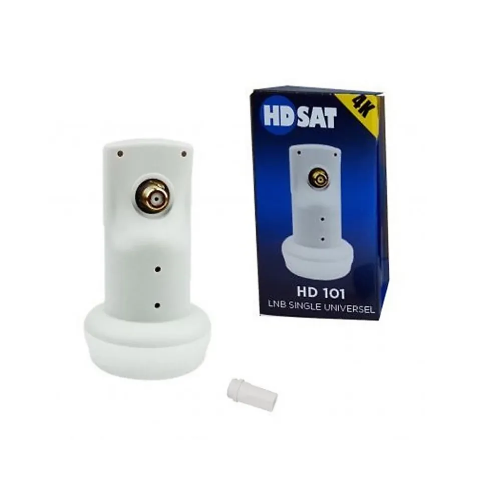HD101 LNB Single Tête Parabole Universelle Full HD 4K Gain 65dB HDSAT