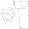 Hekatron PG.Genius Testeur pour détecteurs de fumée Genius, support smartphone, 165 x 235 x 431 mm