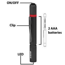 HIGHLANDER : Stylo lumineux LED 1W