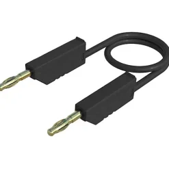 Hirschmann MLN 50/2,5 SW - Cordon de mesure banane 0,5 m 4 mm, 32 A, noir