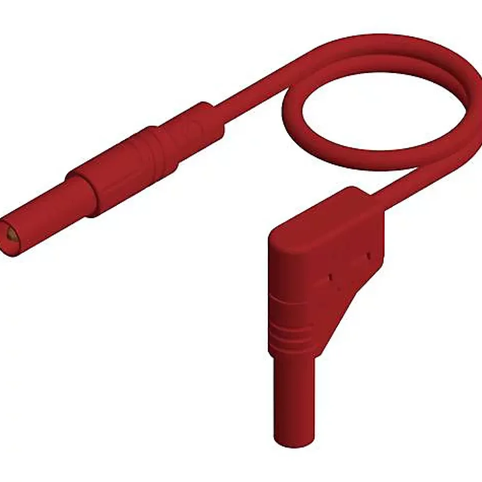 Hirschmann Test & Measurement Cordon de mesure de sécurité 1 m 4 mm 32 A CAT III 1000 V, rouge