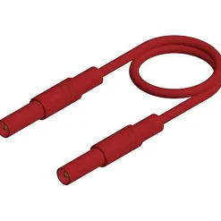 Hirschmann Test & Measurement MLS GG 50/2,5 rt - Cordon de mesure de sécurité 0,50 m rouge