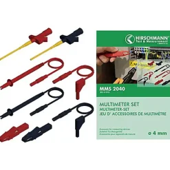 Hirschmann Test & Measurement MMS 2040 Set de cordons de mesure de sécurité CAT III 1000 V, 16 A, 1 m