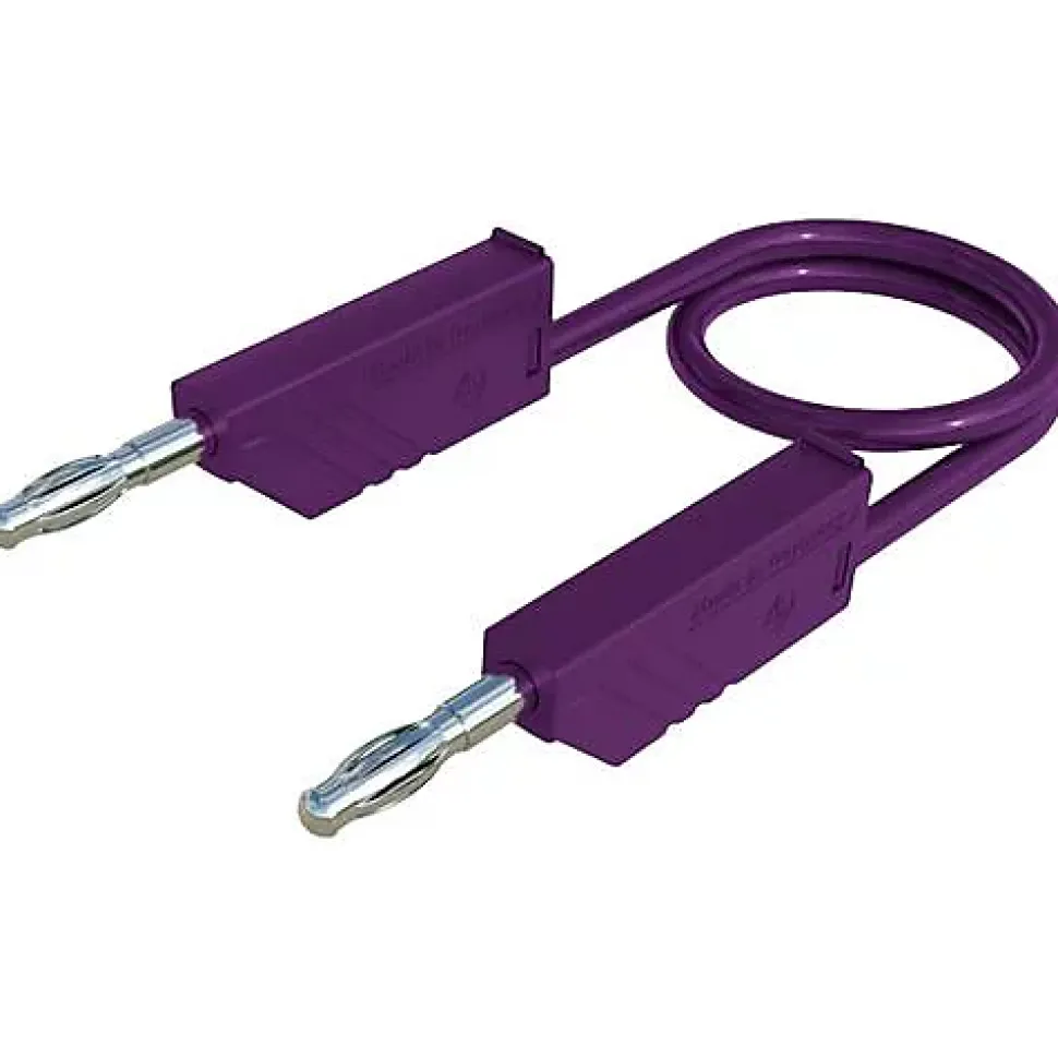 Hirschmann Test & Measurement MLN 100/2,5 VI - Cordon de mesure banane violet 1 m, 32 A, 30 V AC / 60 V DC, garantie 2 ans.