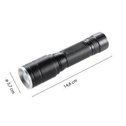 HUNTER : Lampe torche LED rechargeable 5W avec fonction zoom.