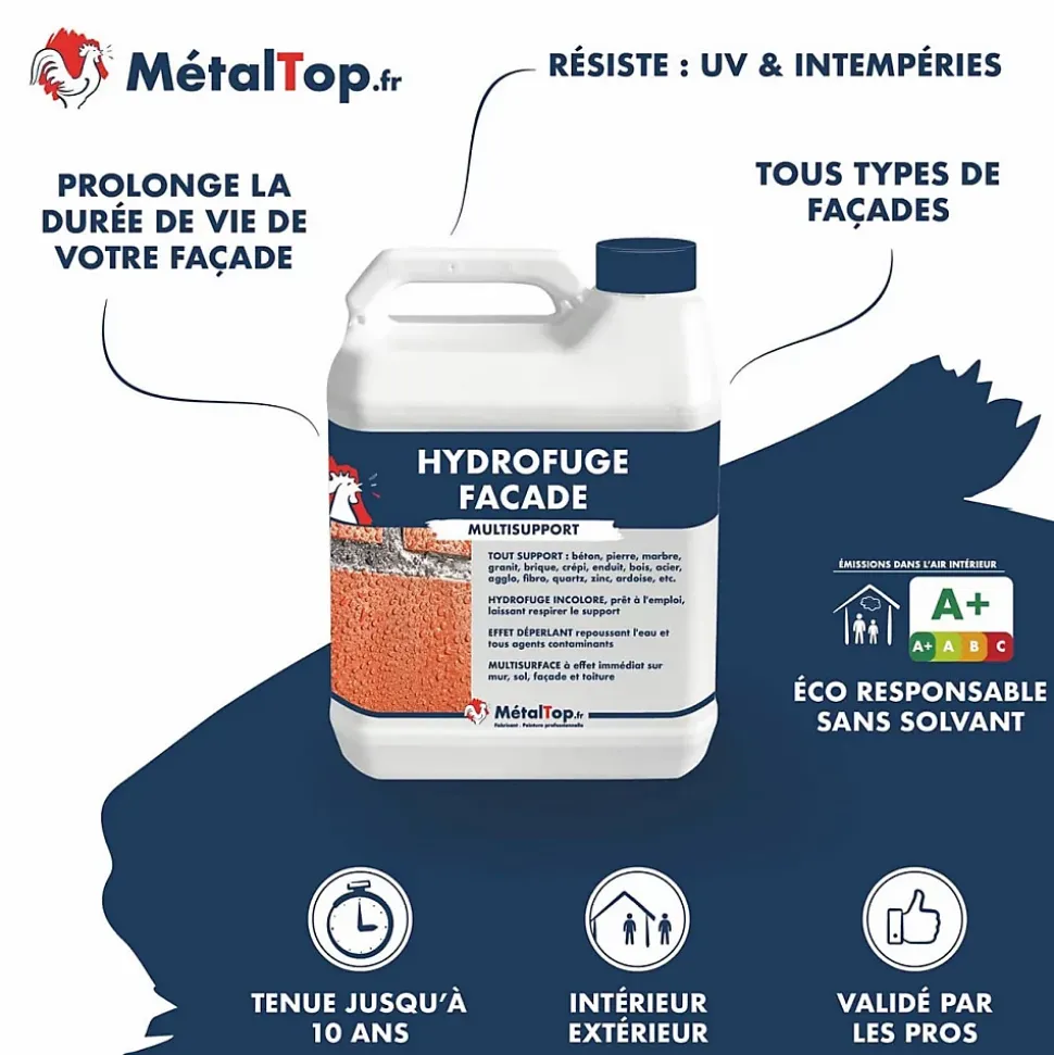 Hydrofuge Facade - Metaltop - Incolore - Pot 5L