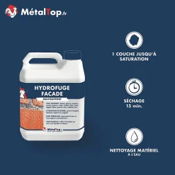 Hydrofuge Facade - Metaltop - Incolore - Pot 1L
