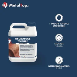 Hydrofuge Toiture - Metaltop - Incolore - Pot 1L