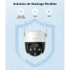 Imou caméra surveillance wifi extérieure 360 connectée 1080p avec détection humaine, suivi intelligent, audio bidirectionnel