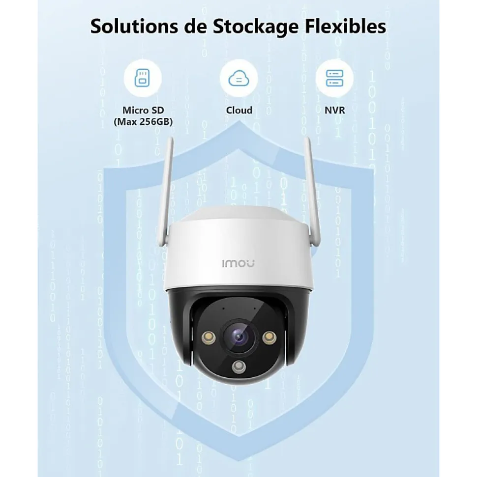 Imou caméra surveillance wifi extérieure 360 connectée 1080p avec détection humaine, suivi intelligent, audio bidirectionnel