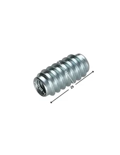 Insert Non fendue Acier zingué M8 12X25 - 10 pièces