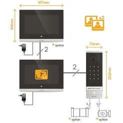 Interphone vidéo connecté filaire avec digicode intégré Extel Code Connect
