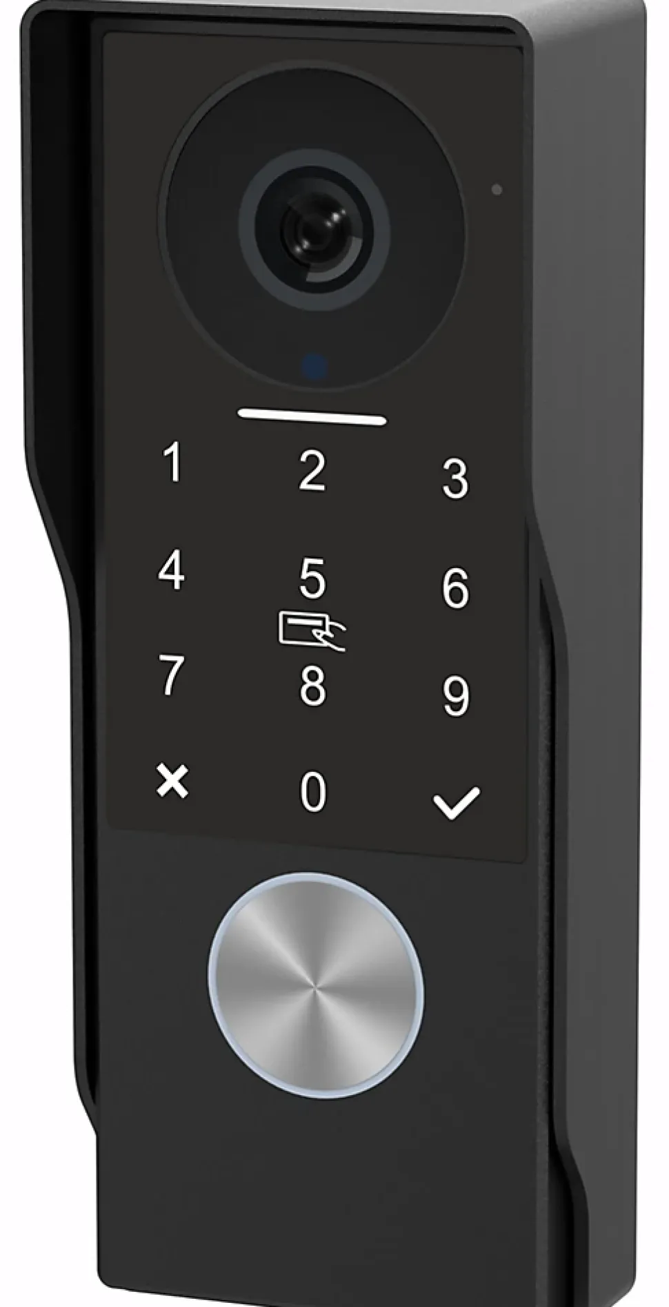 Interphone vidéo connectée 2 fils avec digicode et badges