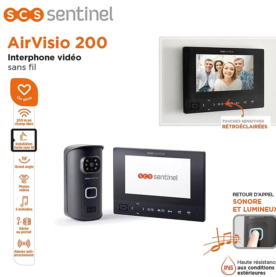 Interphone vidéo sans fil AirVisio 200
