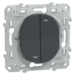 Interrupteur commande volet-roulant 2 boutons Schneider Electric Ovalis anthracite