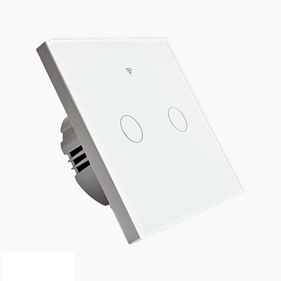 Interrupteur connecté tactile double SomLife application tuya smart life Compatible avec Alexa/Google Home