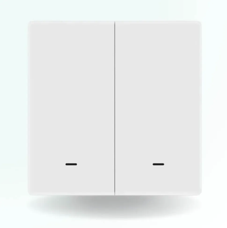Interrupteur connecté zigbee - 2 boutons - sans fil neutre