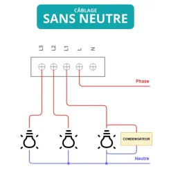 Interrupteur connecté zigbee - 1 bouton - sans fil neutre