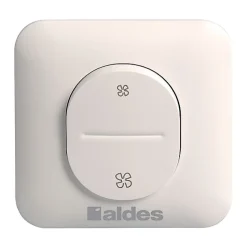 Interrupteur de commande chauffage/climatisation Aldes blanc