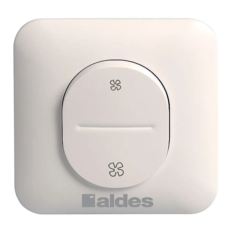 Interrupteur de commande chauffage/climatisation Aldes blanc
