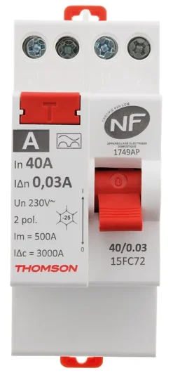 Interrupteur différentiel 40A type A Thomson