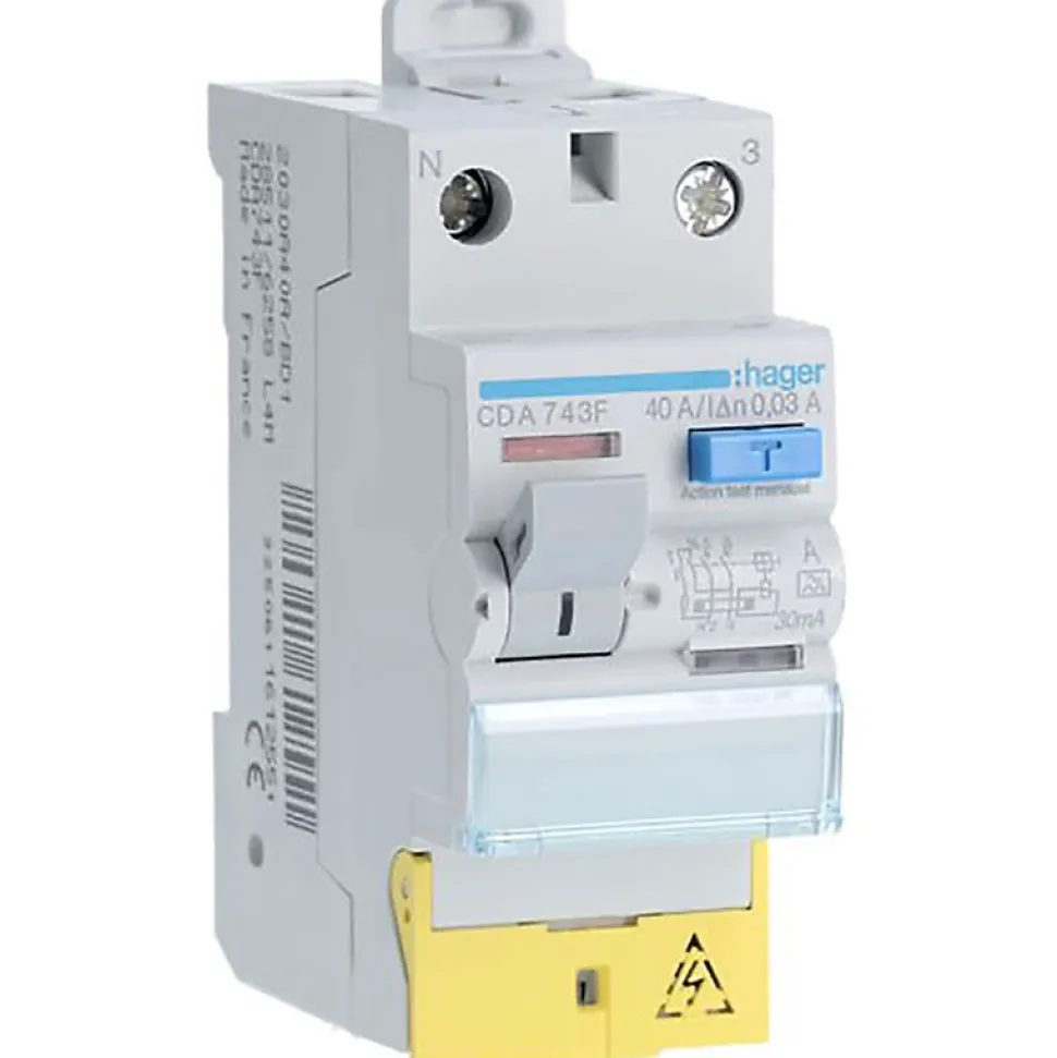 Interrupteur différentiel 2P 40A 30mA - Type A
