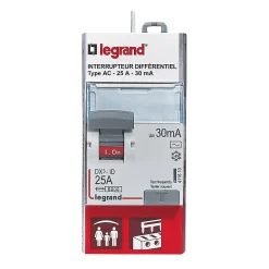 Interrupteur différentiel 30mA 25A type AC Legrand