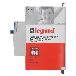 Interrupteur différentiel 30mA 63A type AC Legrand