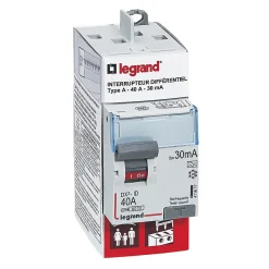 Interrupteur différentiel 40A 30mA type A sortie haut Legrand
