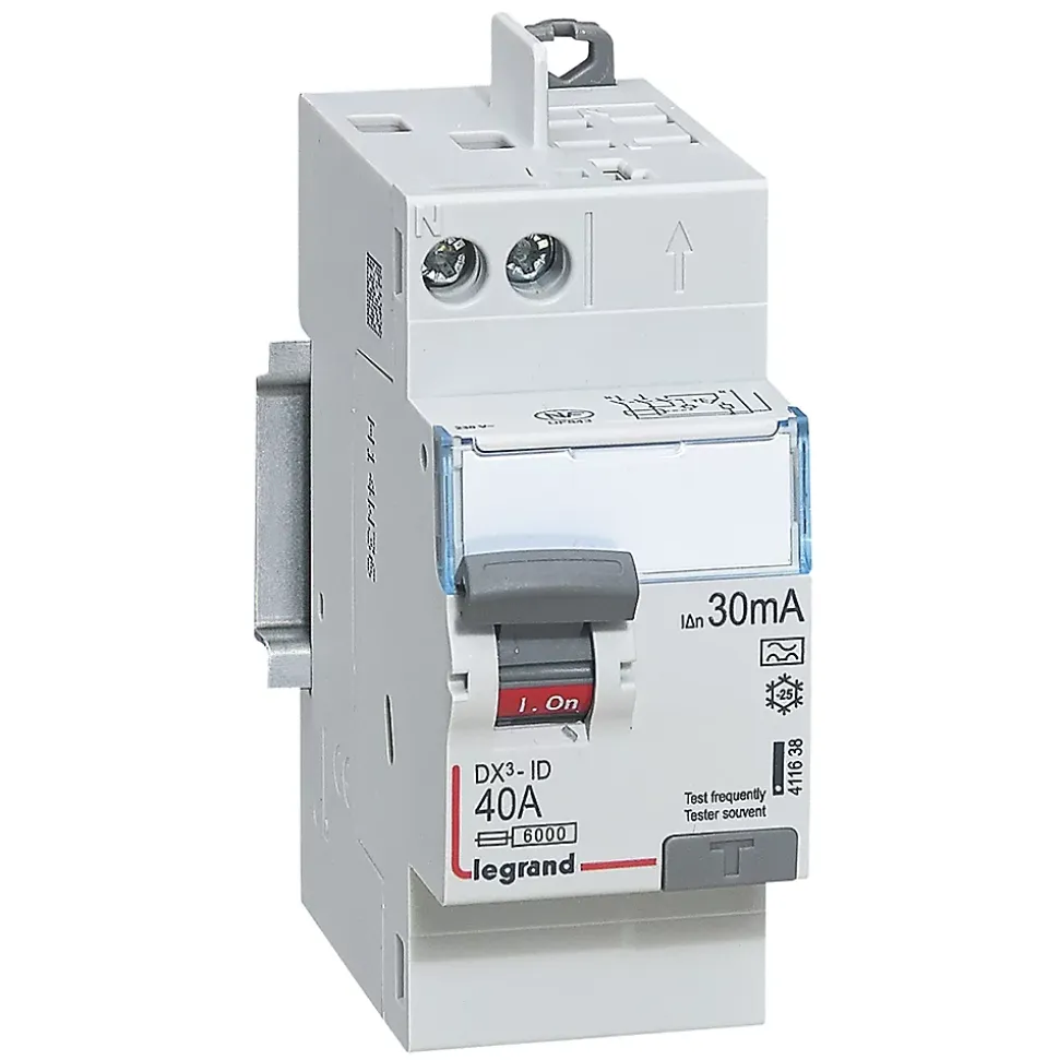 Interrupteur différentiel automatique DX3 30 mA-40A Type A Legrand