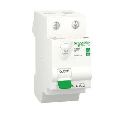 Interrupteur différentiel embrochable 2P 40A 30mA Type AC Schneider Electric Resi9 XE