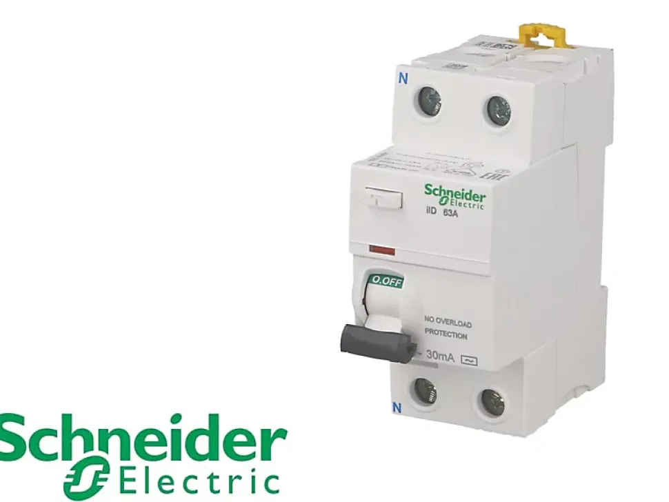 Interrupteur différentiel modulaire bipolaire Schneider Acti9 iID 63A / 300mA type AC