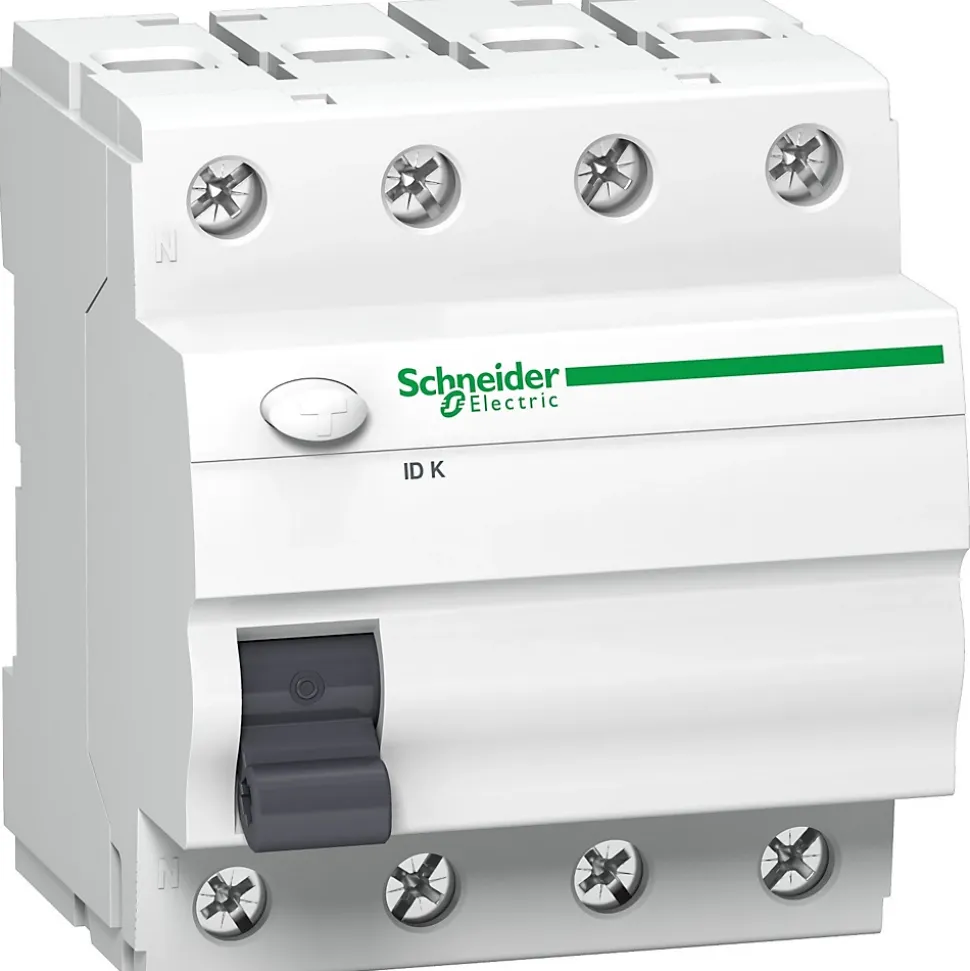 Interrupteur Différentiel Tétrapolaire Schneider 4p 40a 30ma - Type Ac 4 Modules Bornes Alignées Acti9 Iid K