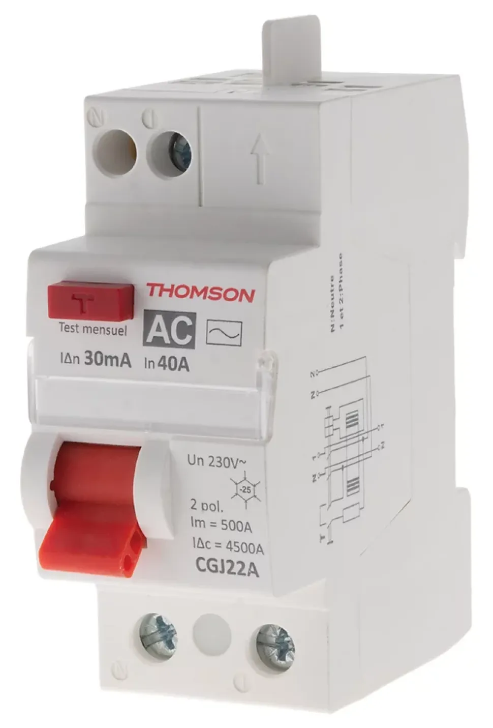 Interrupteur différentiel 40A/30mA type AC Thomson