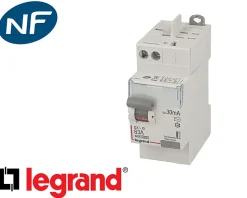 Interrupteur différentiel 2P 40A 30mA Type A Legrand DX