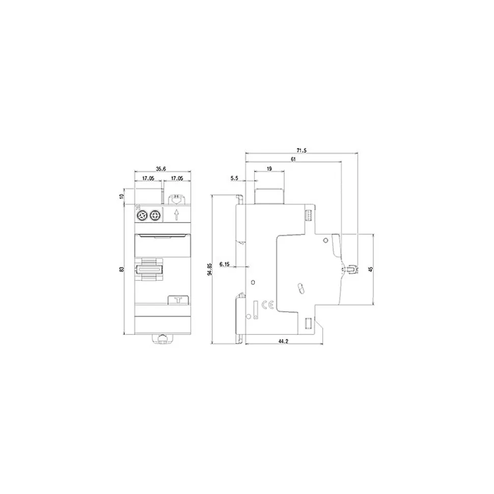 Interrupteur différentiel 2P 40A 30mA Type A Legrand DX