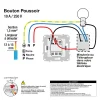 Interrupteur double poussoir 10A Schneider Electric Unica Déco blanc