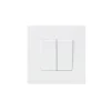 Interrupteur double va-et-vient blanc complet