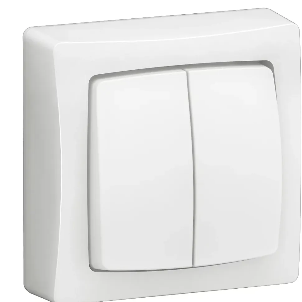 Interrupteur double va-et-vient blanc complet Legrand
