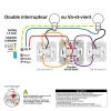 Interrupteur double va-et-vient connexion rapide à vis Schneider Electric Odace blanc