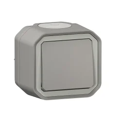 Interrupteur Legrand Plexo gris en saillie
