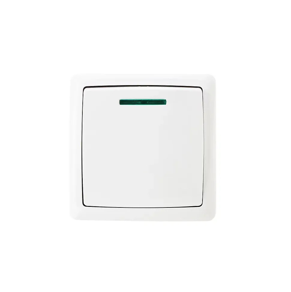 Interrupteur lumineux monobloc en saillie Jacobsen Sigurd blanc complet