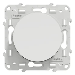 Interrupteur poussoir 10A à vis Schneider Electric Odace blanc