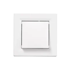Interrupteur poussoir 10A complet Schneider Electric Asfora blanc