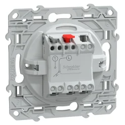 Interrupteur poussoir 10A Schneider Electric Ovalis blanc