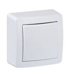 Interrupteur poussoir complet saillie Schneider Electric Alréa blanc