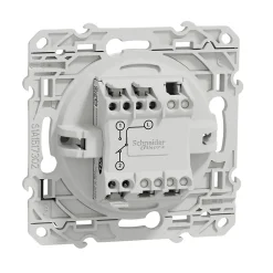 Interrupteur va-et-vient 10A à vis Schneider Electric Odace blanc