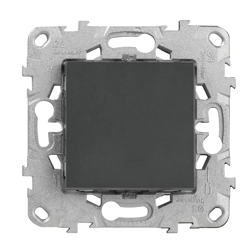 Interrupteur va-et-vient connexion rapide 10A Schneider Electric Unica Déco anthracite