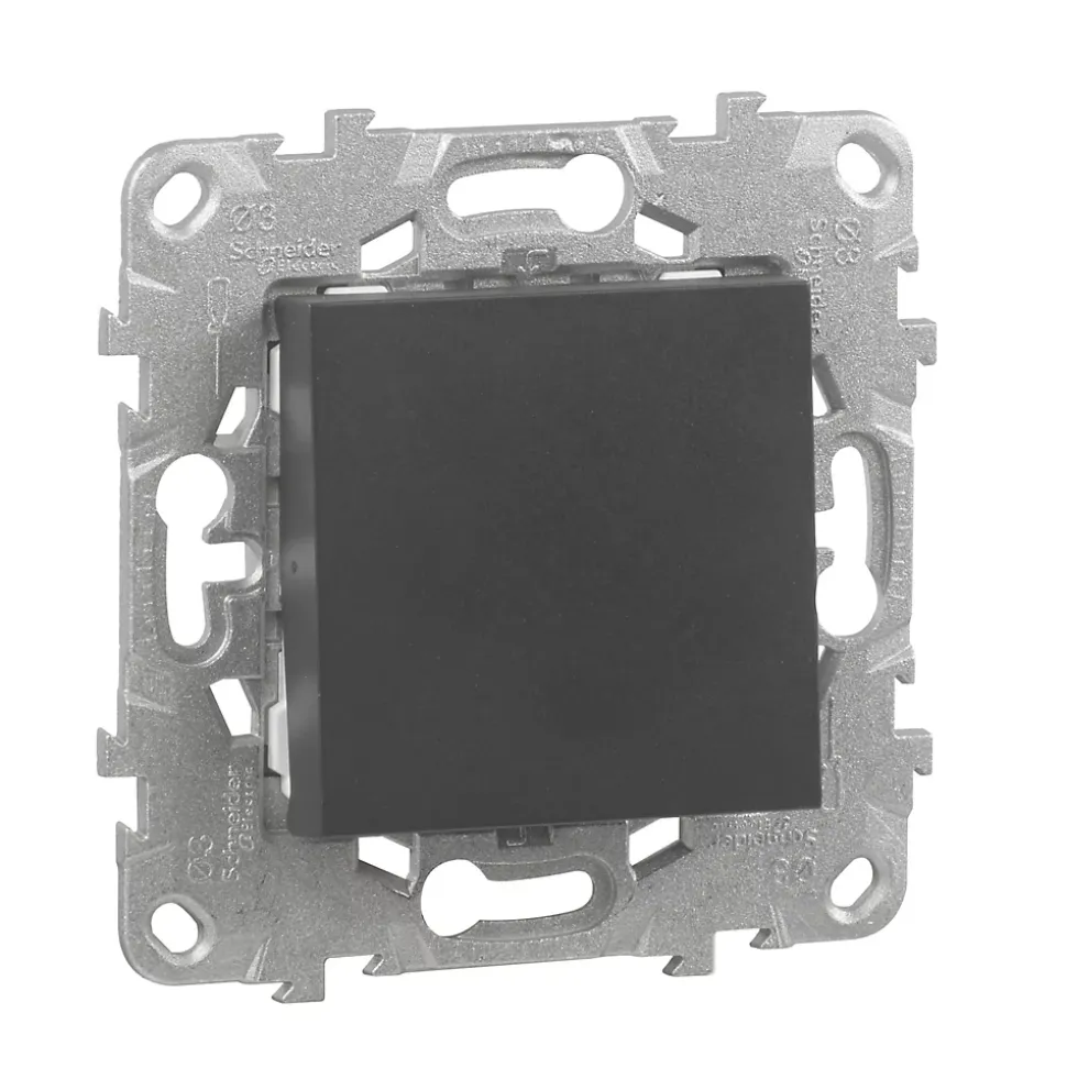 Interrupteur va-et-vient connexion rapide 10A Schneider Electric Unica Déco anthracite