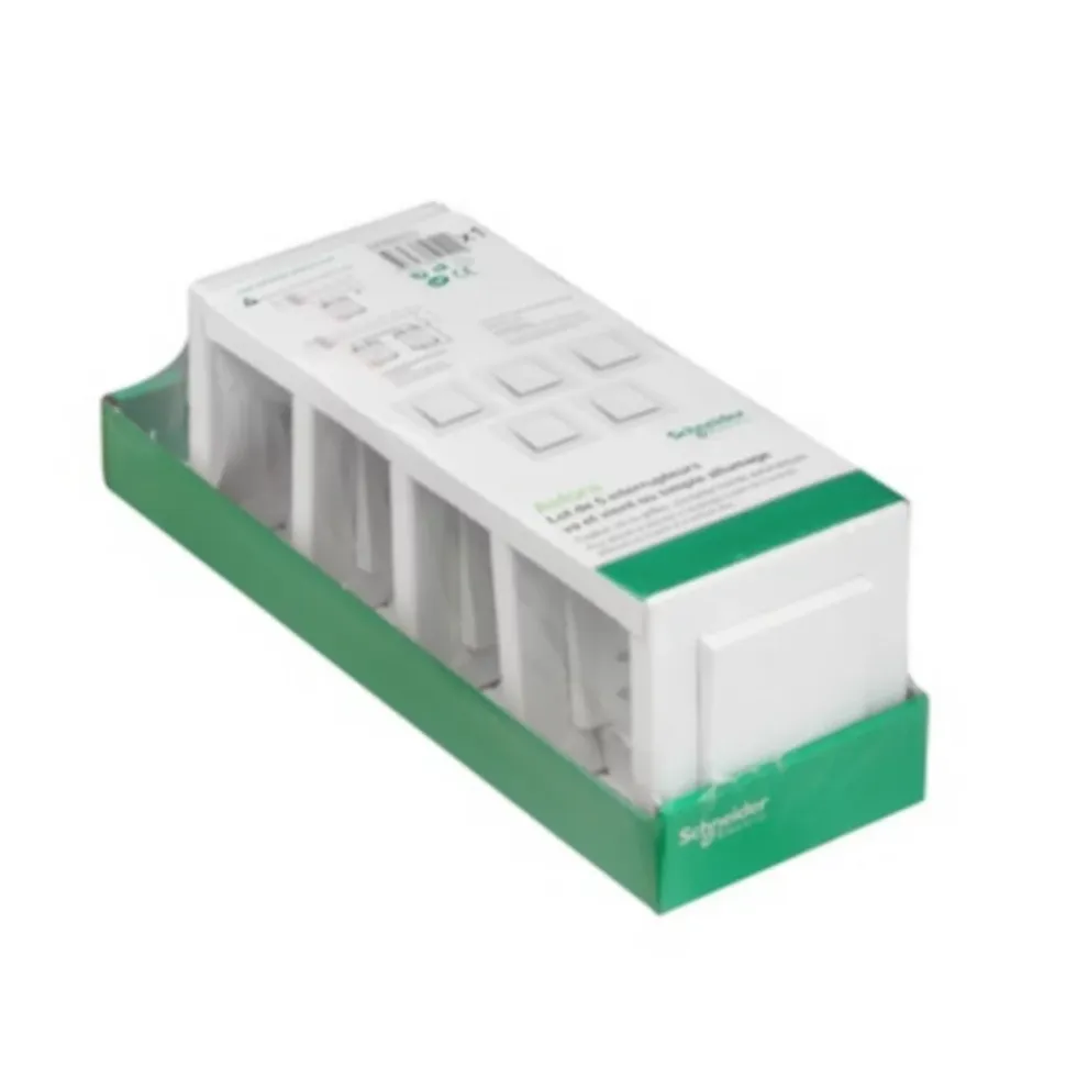 Interrupteur va-et-vient complet Schneider Electric Asfora blanc, lot de 5